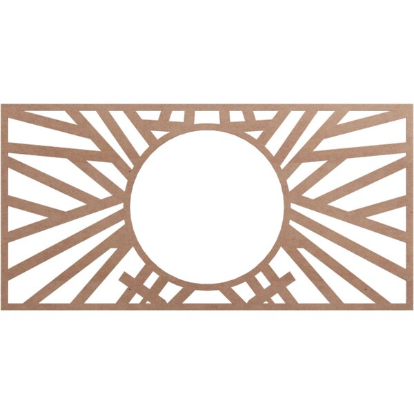 Ekena Millwork Hoover Wood Fretwork Pierced Ceiling Medallion, Wood (Paint Grade), 36"W x 18"H x 13 3/8"ID x 3/8"T CMWP36X18X0375HOMF - main